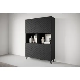 Home Affaire Highboard 120 x 168 x 39 cm Schwarz