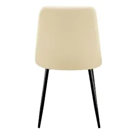 CLP 4er Set Esszimmerstuhl Antibes Kunstleder I Gesteppter Polsterstuhl I Küchenstuhl Mit Bodenschonern