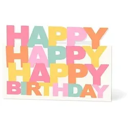 LUMA Geburtstagskarte Happy Birthday bunt