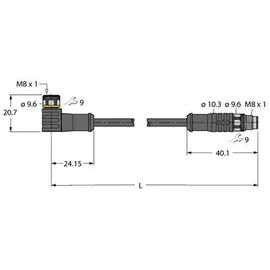 Turck Aktuator- u. Sensorleitung PKWS4M0.3PSGS4M/TXL