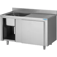 Saro Spülschrank mit Schiebetüren 1600 2 Becken links