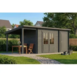 Alpholz Gartenhaus Maria 6 x 2,79 m Grau