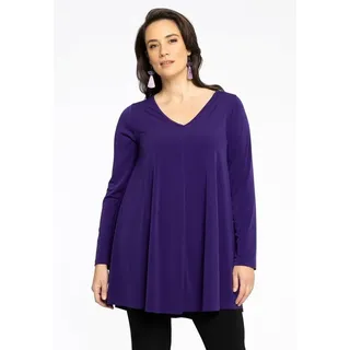 YOEK Tunika Damen Tunika Große Größen lila 46/48