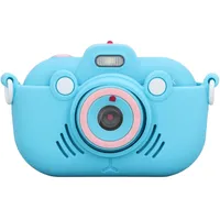Kinderkamera, 2,7K 36MP 2 Zoll HD IPS Autofokus 600mAh Tragbare Camcorder-Digitalkamera, mit Schultergurt, für Geburtstagsfest Weihnachten Kinder Jungen Mädchen (Blue)