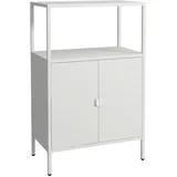[en.casa] Aktenschrank Hailuoto 70x40x110cm Hellgrau