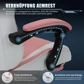 colamy Gaming-Stuhl Rosa PC