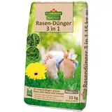 Florissa Natürlich 58794-15kg BIO Rasendünger 3 in 1 (15 kg) mit ProtoPlus und Eisen für einen dichten Rasen ohne Moos, Braun