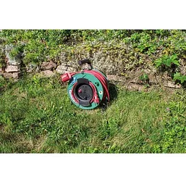 as - Schwabe as-Schwabe 12236 Kabeltrommel 25.00m Rot Schutzkontakt-Gummi-Stecker