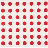 Prestigious Textiles Stoff Panama Dekostoff Baumwollstoff Pop Flame Punkte weiß rot 140cm Breite, pflegeleicht rot