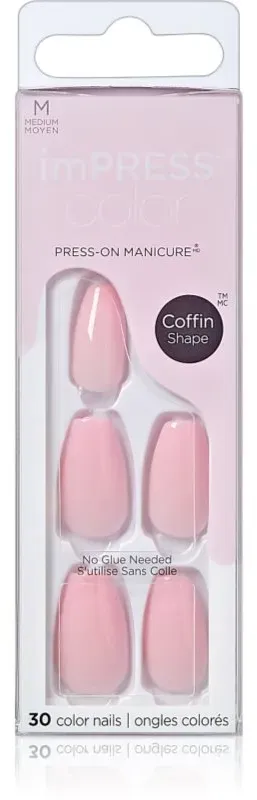 KISS imPRESS Color Medium künstliche Fingernägel Pink Dream 30 St.