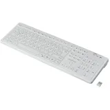 Renkforce RF-WRK-300 Kabellos Hygiene-Tastatur Deutsch, QWERTZ Weiß (matt) Spritzwassergeschützt