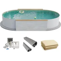 Fresh-pool Profi Stahlwandpool Set oval, 525x320x120 cm, Stahl 0,6