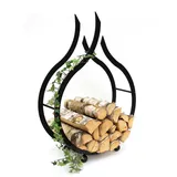 DanDiBo Ambiente DanDiBo Kaminholzregal Flamme Kaminholzständer 78 cm Holzkorb Kaminholzhalter Holzregal