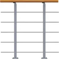 Dolle Brüstungsgeländer Erweiterungs-Set - Buche Unterkonstruktion Perlgrau - Frankfurt, Hamburg, Berlin, Sydney