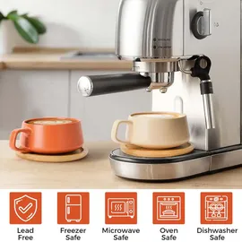 MiaMio Kaffeetasse 0,32 l Beige 4 St.