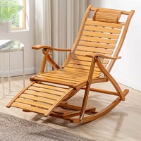 Solid wood rocking chair,balkonstühle klappbar,outdoor relaxsessel,Bequemer Schaukelstuhl für Schlafzimmer, für Wohnzimmer, Schlafzimmer, Balkon, Arbeitszimmer, Garten,möbel liegestuhl ( Color : Brown