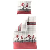 BIERBAUM Bettwäsche Biber grau ( 155x220cm, mit 1 Kissen) - 135x200cm, mit 1 Kissen