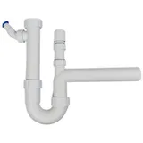LE SANITAIRE Haas PP-Spülensiphon Geruchsverschluss 2825, mit Geräteanschluss und Rohrbelüfter, 1 1/2 Zoll DN 40