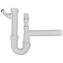LE SANITAIRE Haas PP-Spülensiphon Geruchsverschluss 2825, mit Geräteanschluss und Rohrbelüfter, 1 1/2 Zoll DN 40