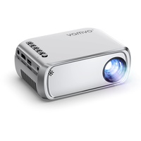 Vamvo Beamer, 2023 verbesserter Mini-Projektor, Full HD 1080P Heimkino-Videoprojektor, tragbarer Filmprojektor, kompatibel mit TV-Stick/PS4/HDMI/USB/VGA/AV/Smartphone/TV-Box/Laptop/iOS/Android