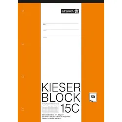 BRUNNEN 1042925 KIESER-Block A4 KIESER 07 0015 C, 5 mm kariert, Lin. 22