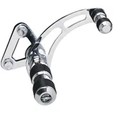 Falcon Round Style Fußrastenanlage für Honda VT 600 C Shadow hochglanzverchromt Silber