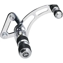 Falcon Round Style Fußrastenanlage für Honda VT 600 C Shadow hochglanzverchromt Silber