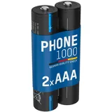 Ansmann Telefon Akku Micro AAA, 950 mAh 1,2V, 2 Stück, leistungsstark