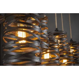 KAWOLA Hängeleuchte ALMAS Hängelampe 7-flammig Metall schwarz