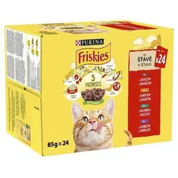 PURINA Friskies Cat  Fleisch in Sauce MIX OF Flavours 24x85g