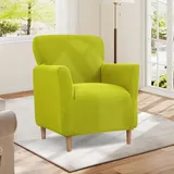 Bocguy Sesselbezug, High Stretch Sofa Überzug 1 Sitzer, Sesselbezug Stretch (Grün Gelb)