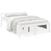 vidaXL Seniorenbett Weiß 140x200 cm Massivholz Kiefer