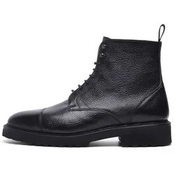 Schnürboots HENRY STEVENS "Winston CDB6", Herren, Gr. 42,5, schwarz, Leder, klassisch, Schuhe