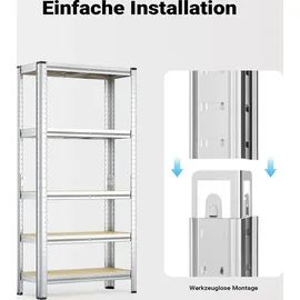 Wiltec Schwerlastregal Stahl 75x30x154cm verzinkt 875kg