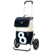 andersen shopper manufraktur Einkaufs-Trolley blau/weiß 57 x 22 x 33 cm