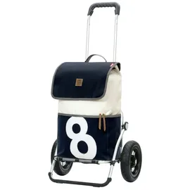 andersen shopper manufraktur Einkaufs-Trolley blau/weiß 57 x 22 x 33 cm
