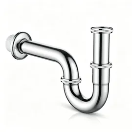 IBERGRIF Siphon Waschbecken Edelstahl 1 1/4" Ablaufgarnitur