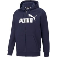 Puma Herren Big Logo FZ Hood Sweatshirt, Peacoat, XL