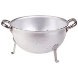 Pentole Agnelli EIN Sieb DREI Füße aus dickem 3 Millimeter mit Griffen aus Edelstahl, Durchmesser 220 mm Cod. alma11522