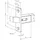 effeff Fallenschloss 802 fix, Stulp 55 x 20 x 3 mm, grau lackiert