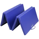 CCLIFE Turnmatte Weichbodenmatte Klappbar für zuhause Fitnessmatte Gymnastikmatte rutschfeste Sportmatte Spielmatte, Farbe:Blau