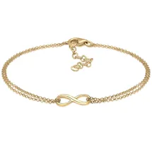 Elli Infinity Armband goldfarben 925 Sterling Silber Größe 18 cm