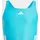 adidas 3-Streifen C-Back Kids Badeanzug Lucid Cyan / White 128    