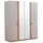 aea Kleiderschrank Eleganter Einbauschrank mit Spiegel 62 x 210 x 180 cm Beige
