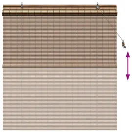 vidaXL Bambusrollo 160 x 160 cm Braun