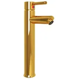 DOTMALL Wasserabzieher Badezimmer Mischbatterie Golden 12x30 cm goldfarben