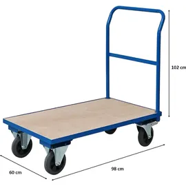 Proregal Plattformwagen 450 kg Lichtblau