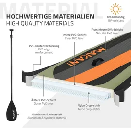 ECD Germany SUP Board Stand Up Paddle Board 320 x 80 x 15 cm olive