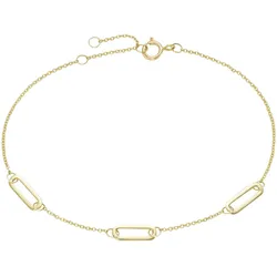 Armband LUIGI MERANO "Ankerkette mit ovalen Gliedern, Gold 375", gold, Armbänder, Damen, 19cm, Gelbgold 375