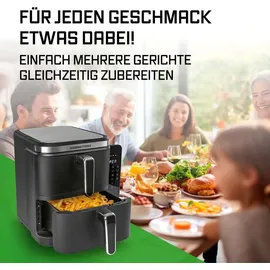GOURMETmaxx FryUp Vertikale Doppelkammer Schwarz 15305